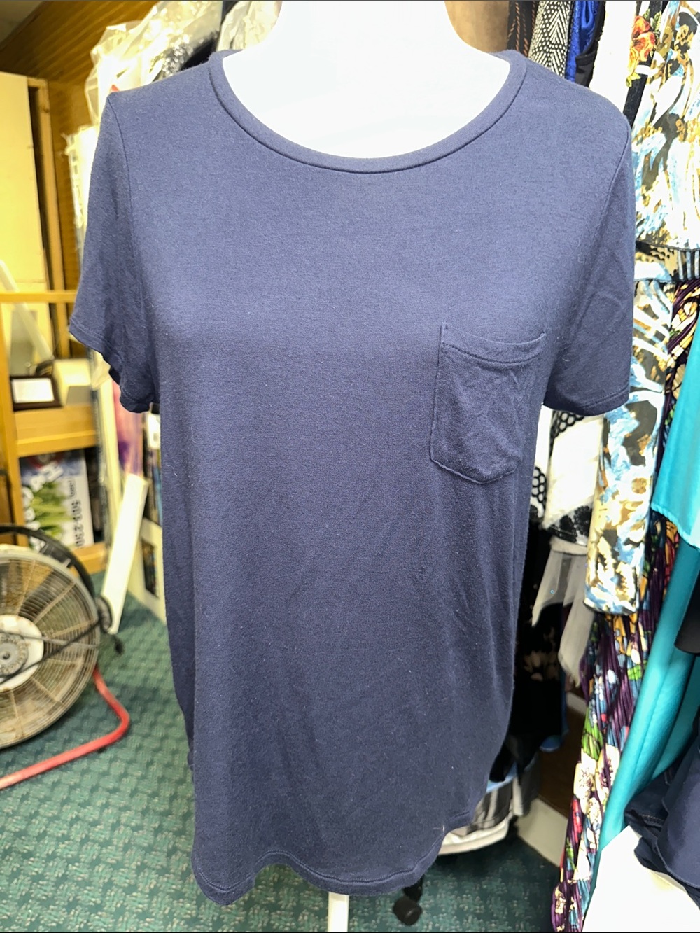 Aeropostale Navy Short Sleeve Pocket Tee